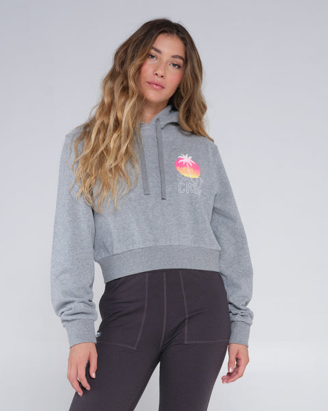 Salty Crew Womens Sweatshirt Summer Vibe Crop Hoody