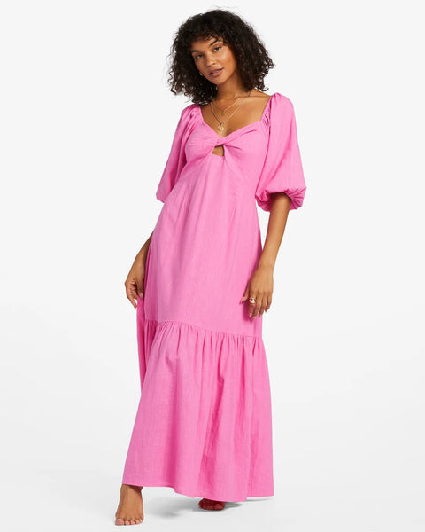 Cami Top Hotel Paradiso Boho Maxi Dress Pink Print Long Flowing Beac –  Made4Walkin
