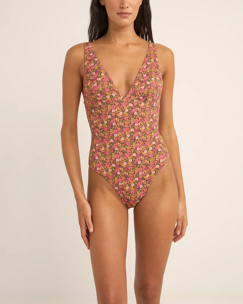 Rhythm Womens Swimsuit Marie Floral Classic One Piece