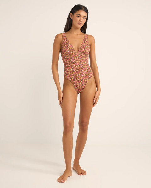 Rhythm Womens Swimsuit Marie Floral Classic One Piece