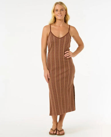 Rip Curl Womens Dress San Carlos Jacquard Knit Midi