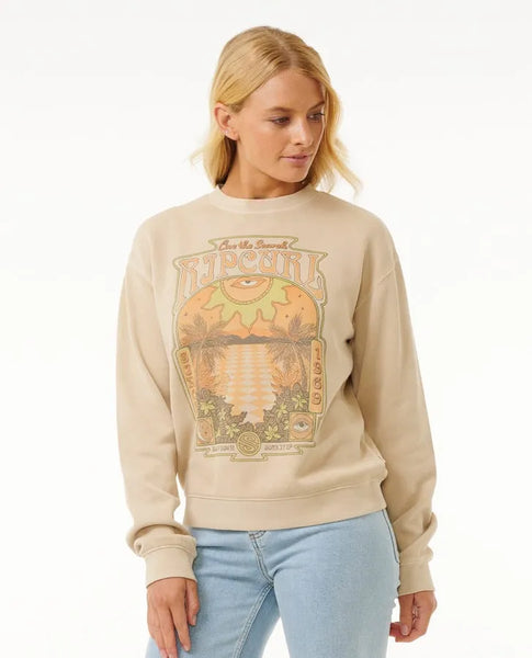 Rip Curl Womens Sweatshirt Slow Down Relaxed Crew