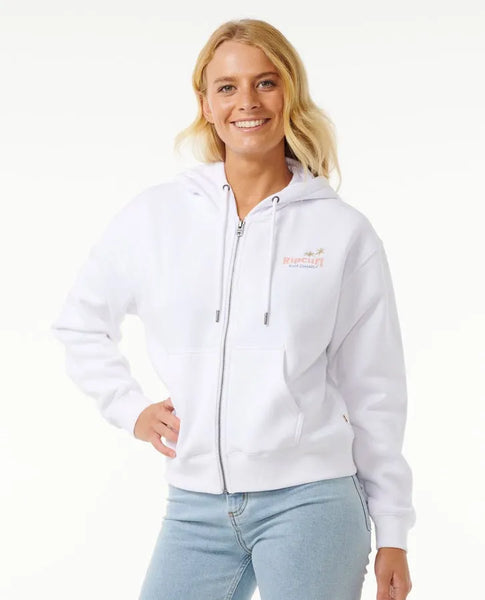 Rip Curl Womens Sweatshirt High Tide Scenic Relaxed Zip Through Hood