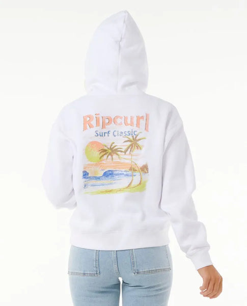 Rip Curl Womens Sweatshirt High Tide Scenic Relaxed Zip Through Hood