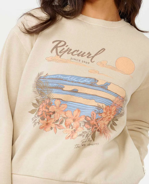 Rip Curl Womens Sweatshirt Wave Gliders Relaxed Crew