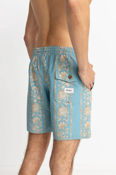 Rhythm Mens Shorts Paisley Stripe Beach Short