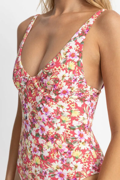 Rhythm Womens Swimsuit Bloom Floral Underwire One Piece