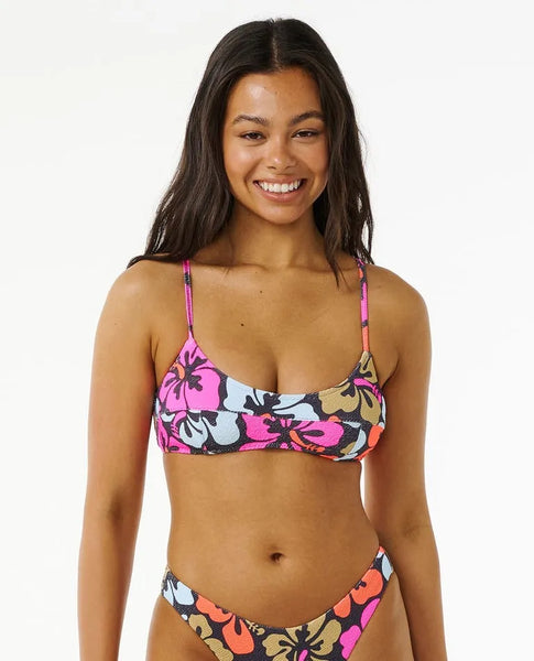 Rip Curl Womens Bikini Top Hibiscus Heat Crop