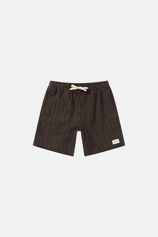 Rhythm Mens Shorts Linen Jacquard Stripe Jam