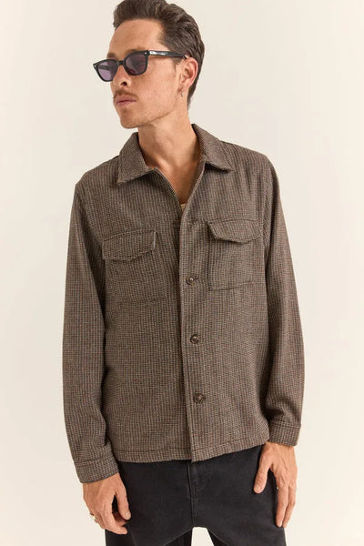 Rhythm Mens Shirt Fleck Overshirt