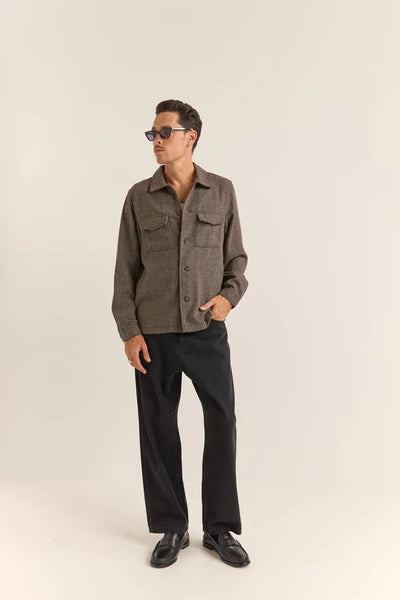 Rhythm Mens Shirt Fleck Overshirt