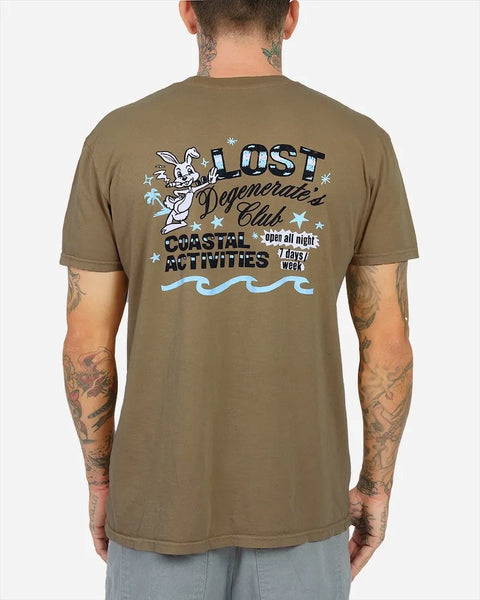 Lost Mens Shirt Degenerate’S Club Vintage Dye