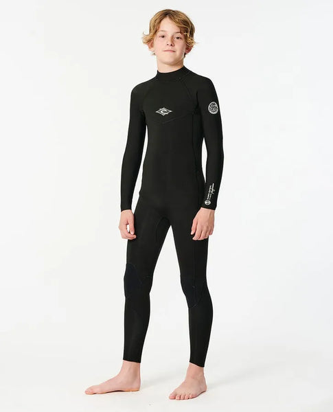 Rip Curl Youth Wetsuits Junior Dawn Patrol Back Zip 4/3 Fullsuit