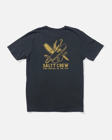 Salty Crew Mens Shirt Pocket Knife Vintage