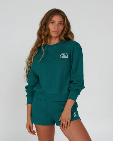 Salty Crew Womens Sweatshirt Sand Bar Kelp Crew