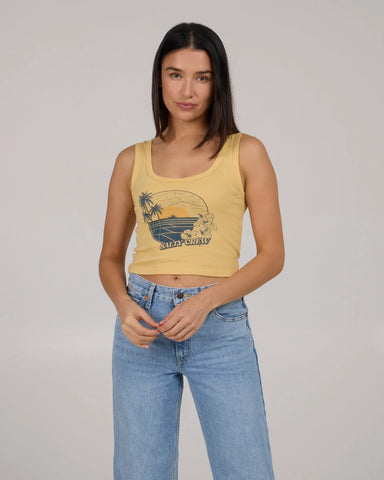 Salty Crew Womens Tank Top Beach Scene