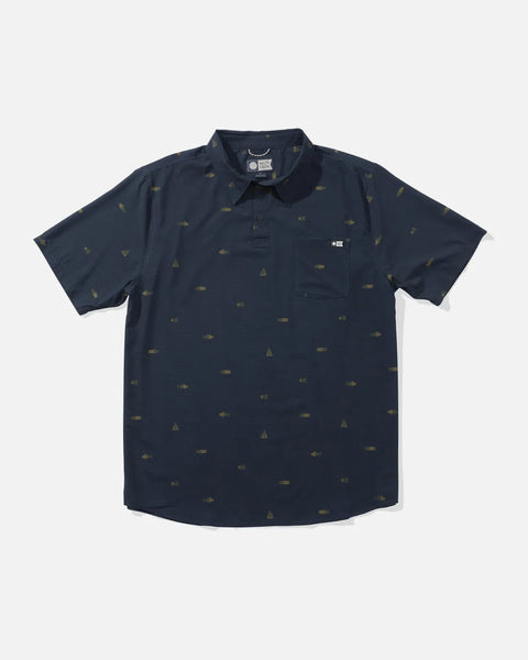 Salty Crew Mens Woven Mayday Perf Tech Polo