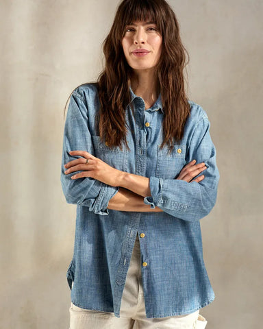 Outerknown Womens Shirt Chambray Utility