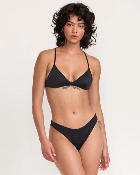 RVCA Womens Bikini Top Solid Triangle Crossback