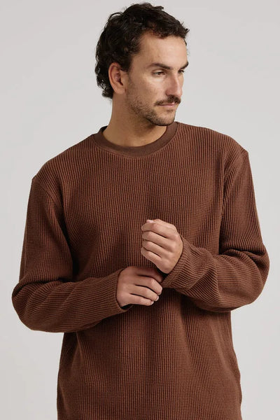 Rhythm Mens Shirt Waffle Knit