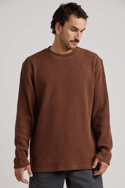 Rhythm Mens Shirt Waffle Knit