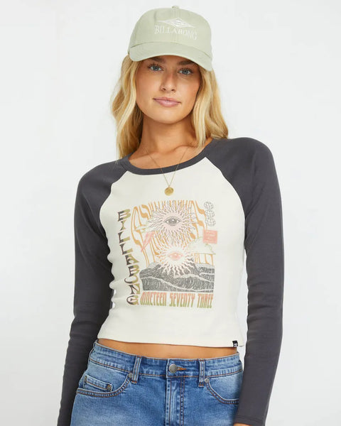 Billabong Womens Shirt Eye Vibes Long Sleeve Top