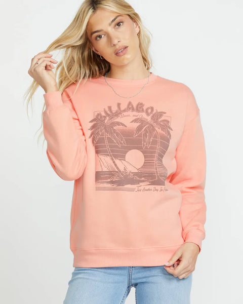 Billabong Womens Sweatshirt Sunset Memories Crew