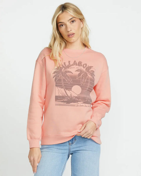 Billabong Womens Sweatshirt Sunset Memories Crew