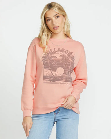 Billabong Womens Sweatshirt Sunset Memories Crew