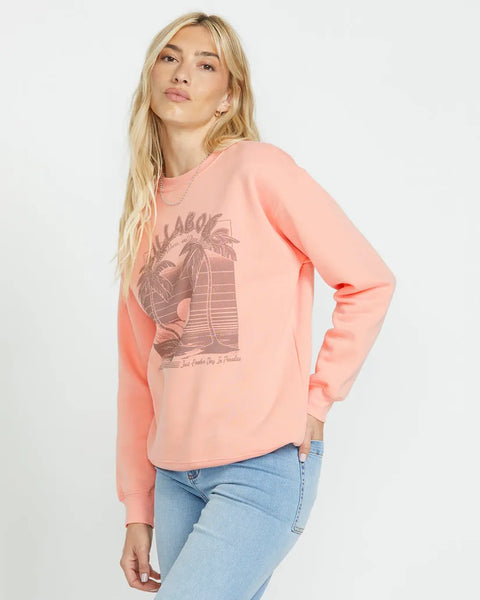 Billabong Womens Sweatshirt Sunset Memories Crew