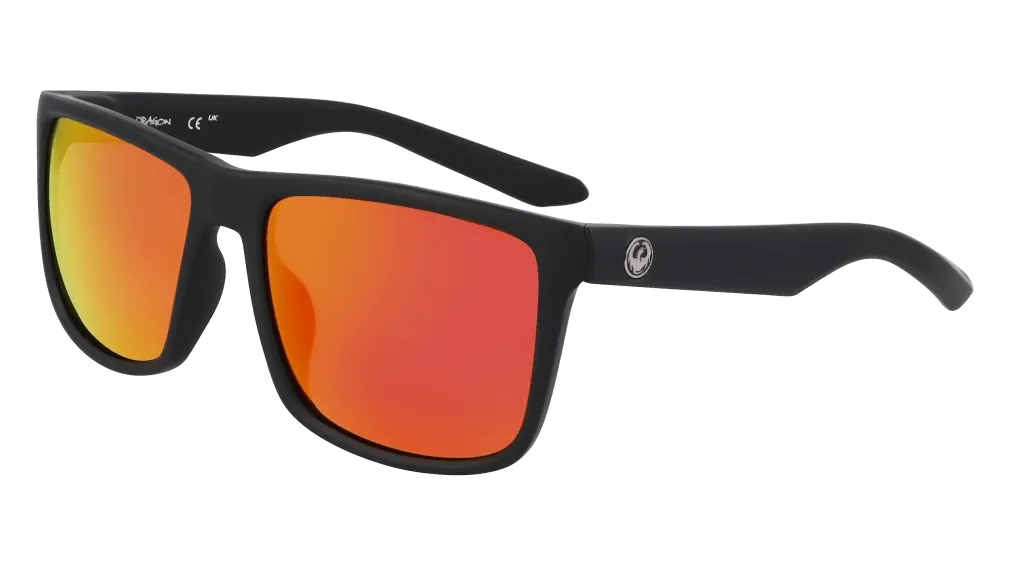 Dragon Sunglasses Meridien Ll Matte Black Lumalens Red Ion Polarized