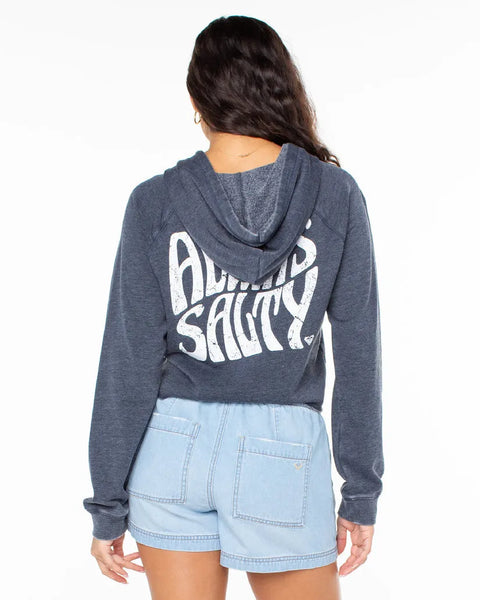 Roxy Womens Sweatshirt We Arrived Cropped Hoodie