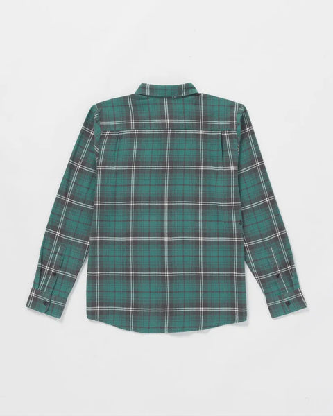 Volcom Mens Shirt Caden Plaid Long Sleeve