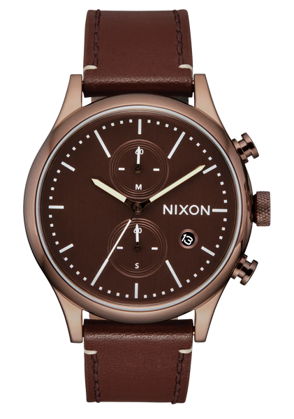 Nixon Watch Station Chrono Leather