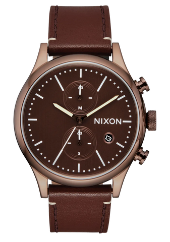 Nixon Watch Station Chrono Leather