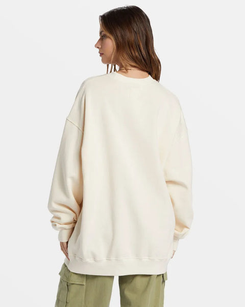 Billabong Womens Sweatshirt Ride In Oversized Crewneck