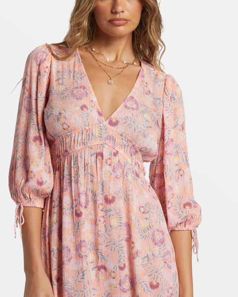 Billabong Womens Dress Paradise Sky Midi