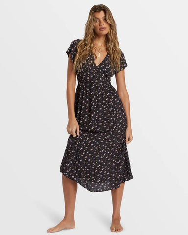 Billabong Womens Dress Morning Sky Midi