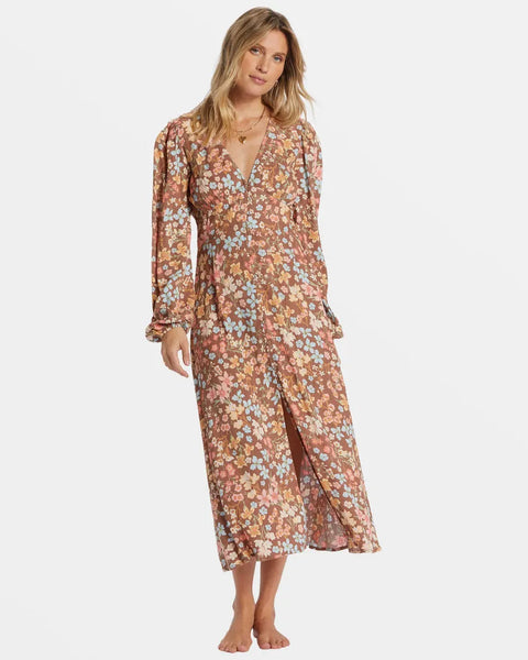 Billabong Womens Dress Cool Nights Midi