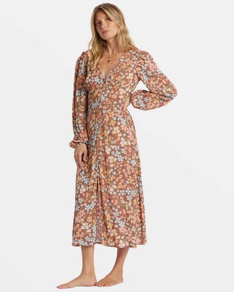 Billabong Womens Dress Cool Nights Midi