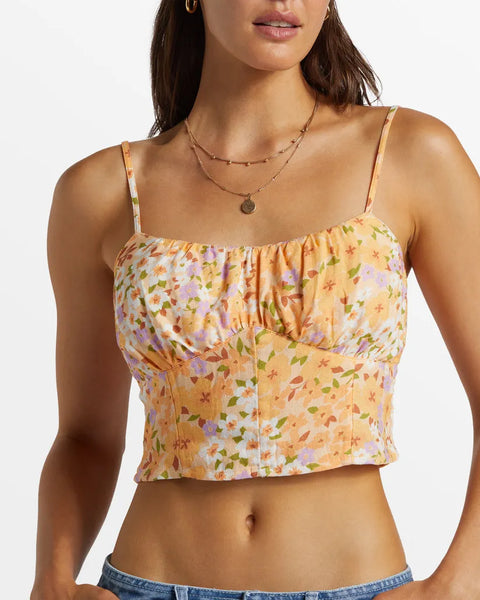 Billabong Womens Tank Top So Simple Cropped Cami