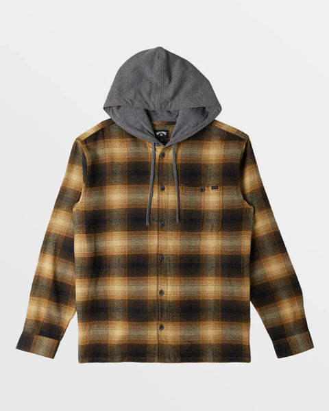 Billabong Mens Shirt Baja Hooded Long Sleeve Flannel