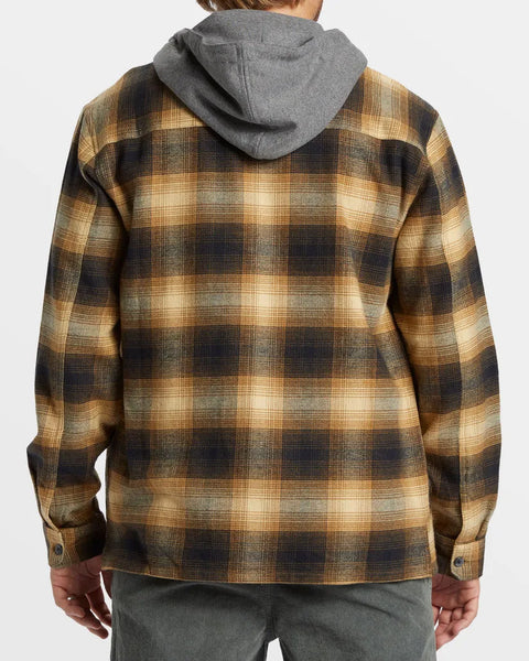 Billabong Mens Shirt Baja Hooded Long Sleeve Flannel