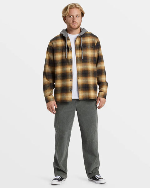 Billabong Mens Shirt Baja Hooded Long Sleeve Flannel