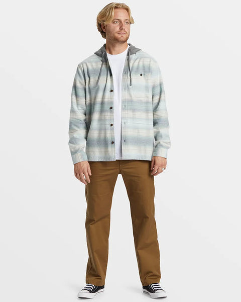 Billabong Mens Shirt Baja Hooded Long Sleeve Flannel