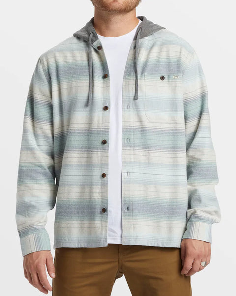 Billabong Mens Shirt Baja Hooded Long Sleeve Flannel