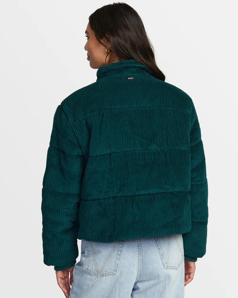 RVCA Womens Jacket Eezeh Corduroy Puffer