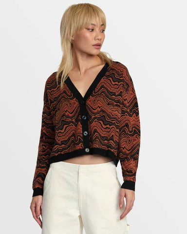 RVCA Womens Sweater Happy Hour Cardigan