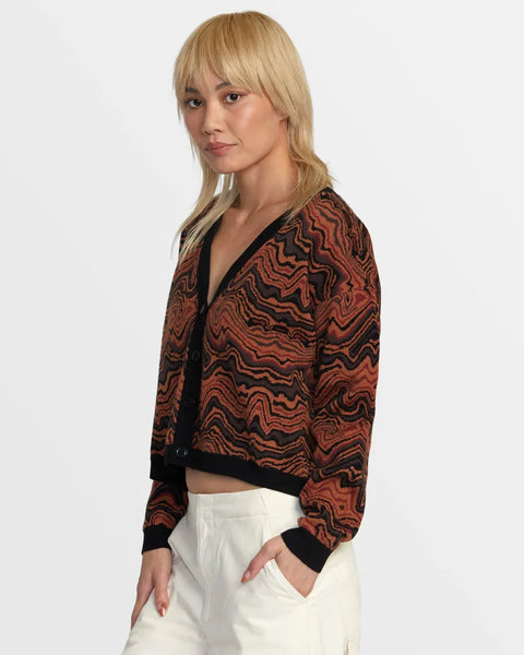 RVCA Womens Sweater Happy Hour Cardigan