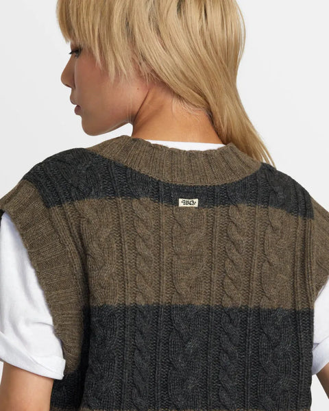 RVCA Womens Sweater Chefs Kiss Sweater Vest